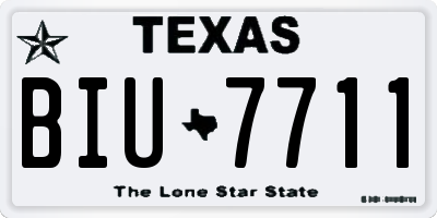 TX license plate BIU7711