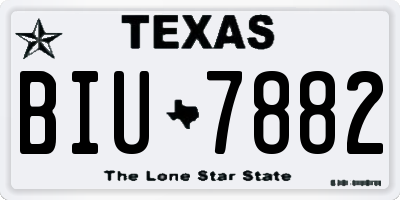 TX license plate BIU7882