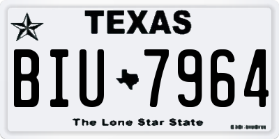 TX license plate BIU7964
