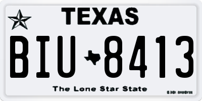 TX license plate BIU8413