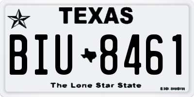 TX license plate BIU8461