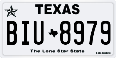 TX license plate BIU8979