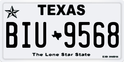 TX license plate BIU9568