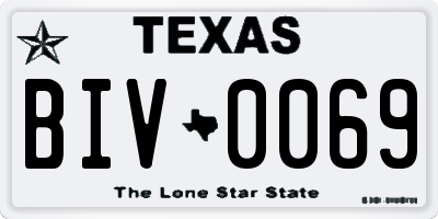 TX license plate BIV0069