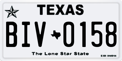 TX license plate BIV0158