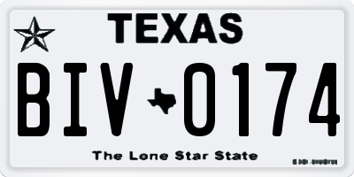 TX license plate BIV0174