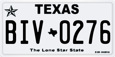 TX license plate BIV0276