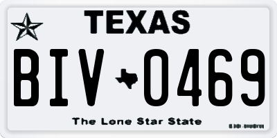 TX license plate BIV0469