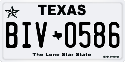 TX license plate BIV0586