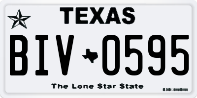 TX license plate BIV0595