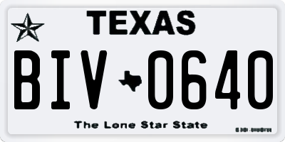 TX license plate BIV0640