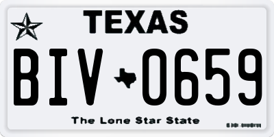 TX license plate BIV0659