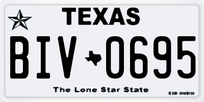 TX license plate BIV0695