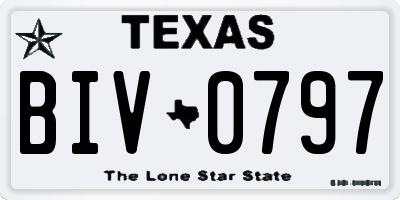 TX license plate BIV0797