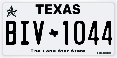 TX license plate BIV1044