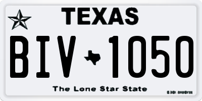 TX license plate BIV1050