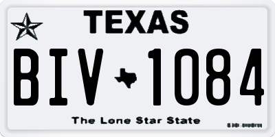 TX license plate BIV1084