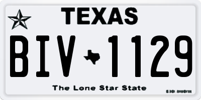 TX license plate BIV1129