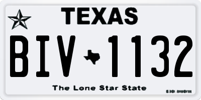 TX license plate BIV1132