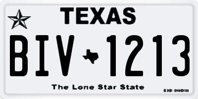 TX license plate BIV1213