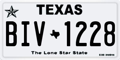 TX license plate BIV1228