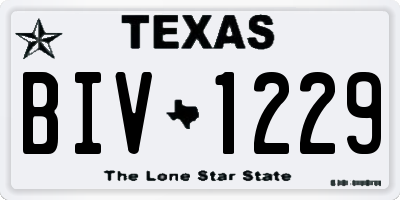 TX license plate BIV1229