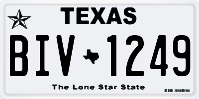 TX license plate BIV1249