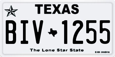 TX license plate BIV1255