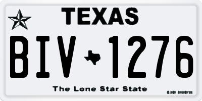 TX license plate BIV1276