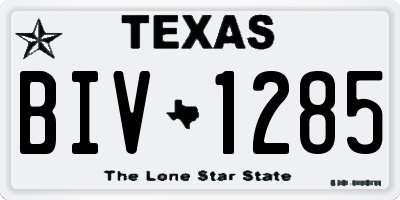 TX license plate BIV1285