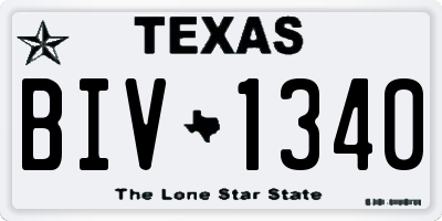 TX license plate BIV1340