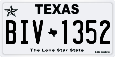 TX license plate BIV1352