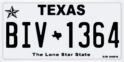 TX license plate BIV1364