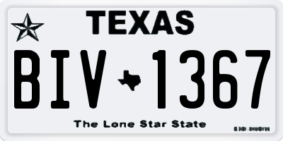 TX license plate BIV1367