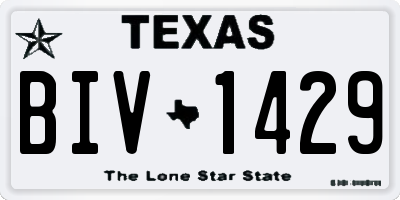 TX license plate BIV1429