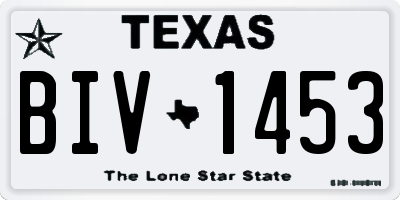 TX license plate BIV1453