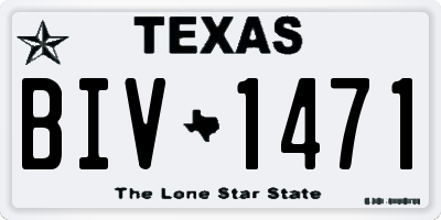 TX license plate BIV1471