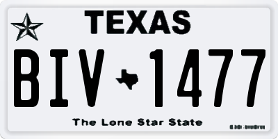 TX license plate BIV1477