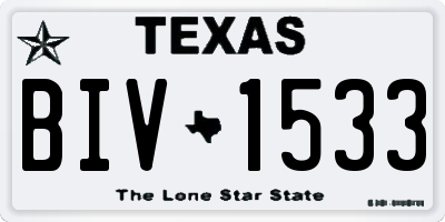 TX license plate BIV1533
