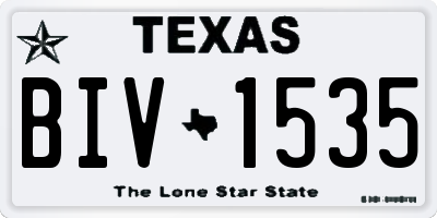TX license plate BIV1535