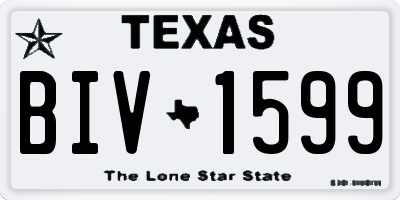 TX license plate BIV1599