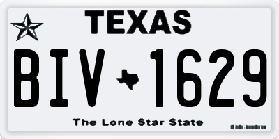 TX license plate BIV1629