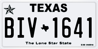 TX license plate BIV1641