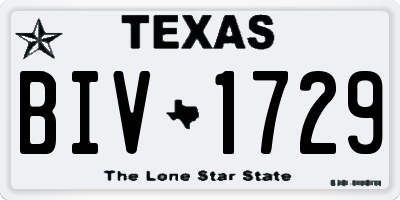 TX license plate BIV1729