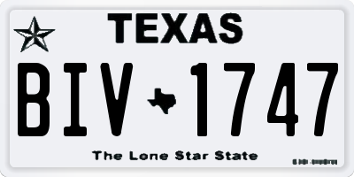 TX license plate BIV1747