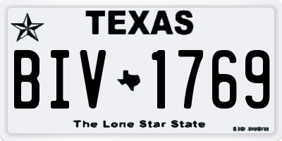 TX license plate BIV1769
