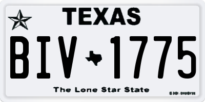 TX license plate BIV1775