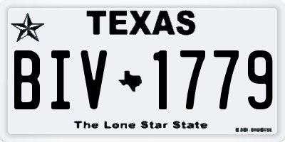 TX license plate BIV1779
