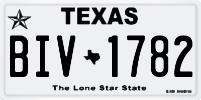 TX license plate BIV1782