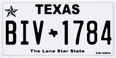 TX license plate BIV1784